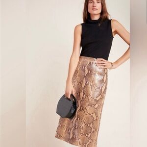 Current Air Snake Print MIDI Pencil Skirt